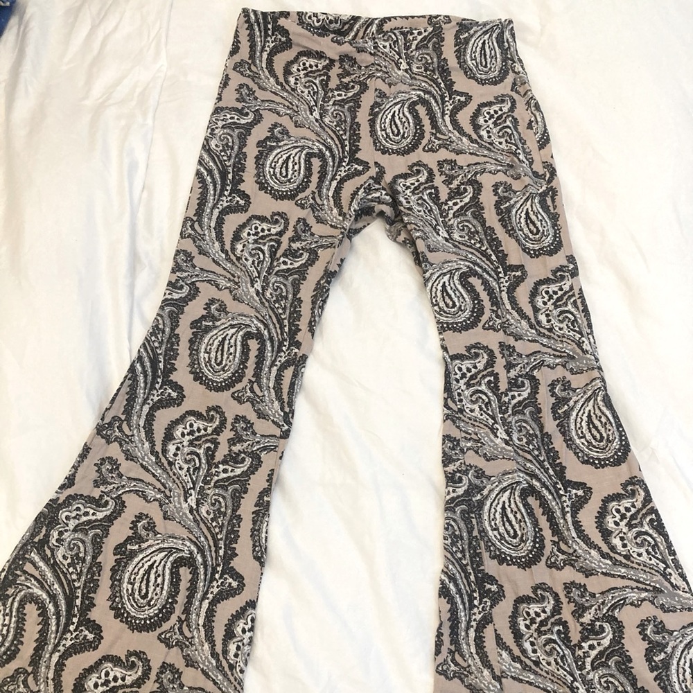 Free People Flare Paisley Pants size Large